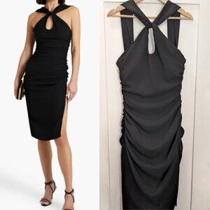 Black Halo | Landry Ruched Cut Out Dress